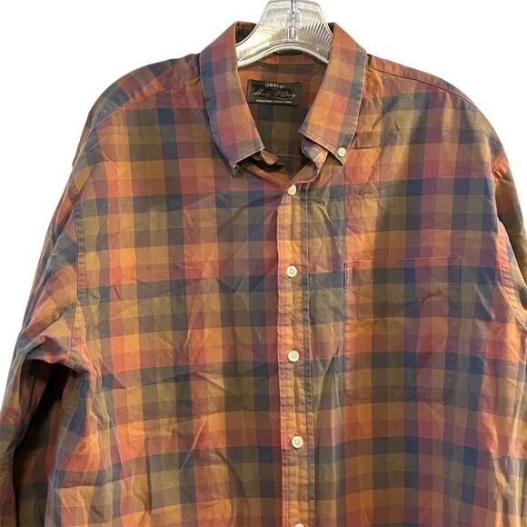 Orvis Men's Plaid Long Sleeve Button Down Shirt Size L Multicolor - Picture 2 of 12